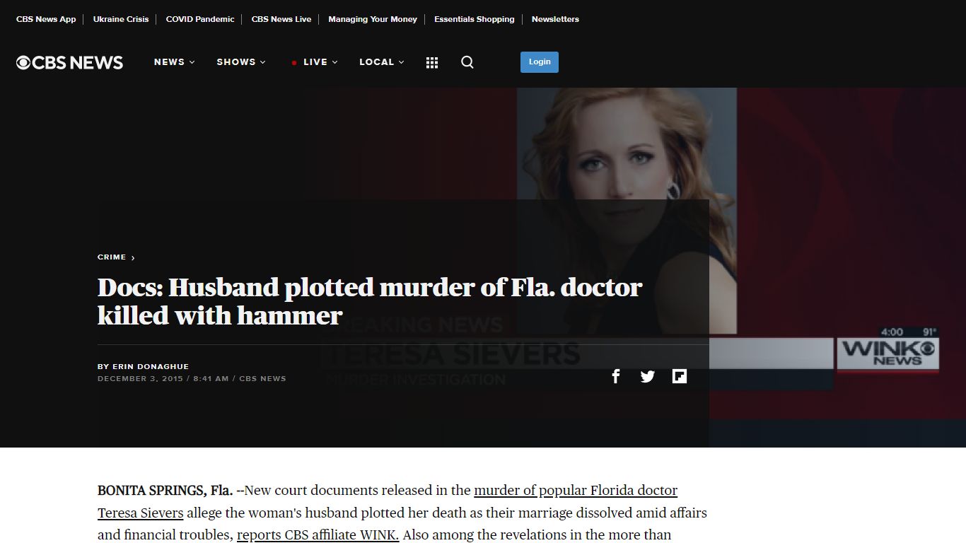 Documents: Husband plotted murder of Florida doctor Teresa Sievers ...