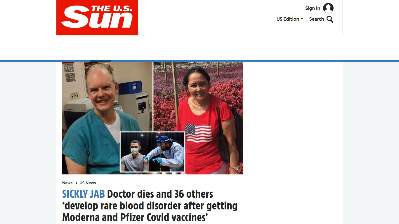 Doctor dies and 36 others 'develop rare blood disorder after getting ...